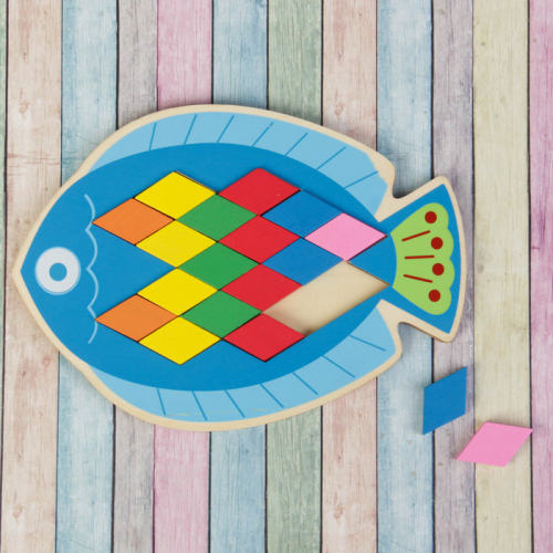 Мозаика-головоломка «Рыбка», ромб: 4 × 2,2 см