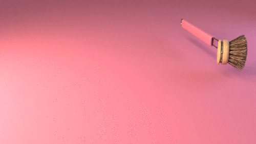 Щетка для мытья посуды розовая, серия 