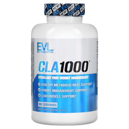 EVLution Nutrition, CLA1000, добавка для коррекции веса без стимуляторов, капсулы