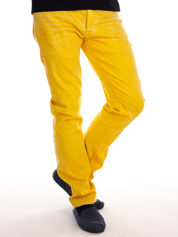 Мужские желтые джинсы
