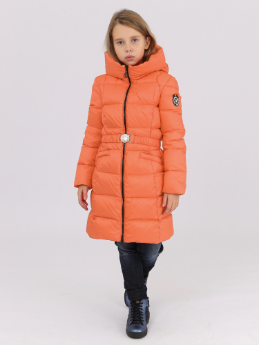 Пальто  для девочки оранжевый(76)