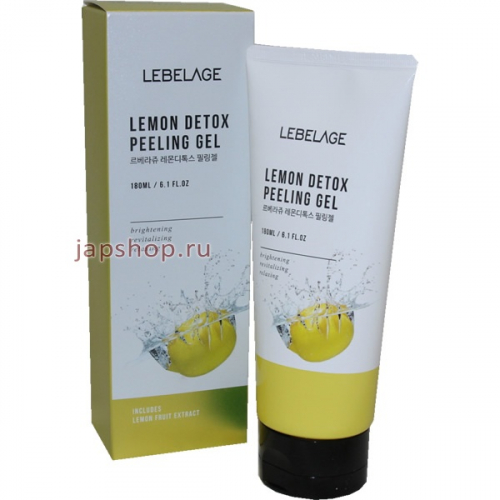 Lebelage Пилинг гель, скатка для лица для всех типов кожи, с экстрактом лимона, 180 мл (8809317111612)
