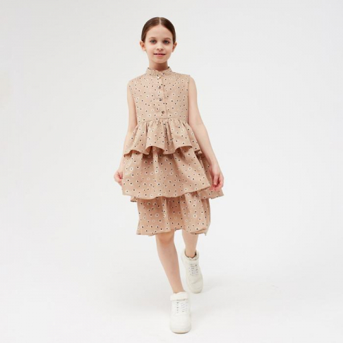 Платье для девочки MINAKU цвет бежевый, р-р 98