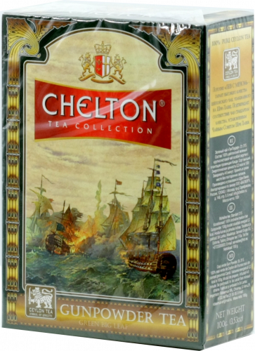 CHELTON. Английский зеленый чай « Gun Powder» 100 гр. карт.пачка