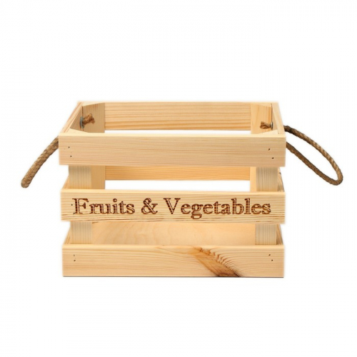 Ящик для овощей и фруктов, 29 × 23 × 19 см, деревянный