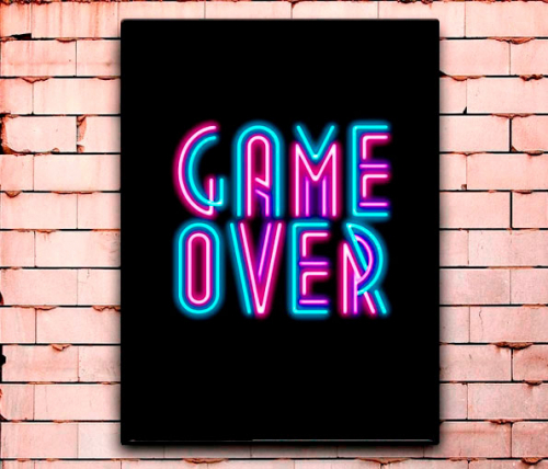 Постер «Game over» большой