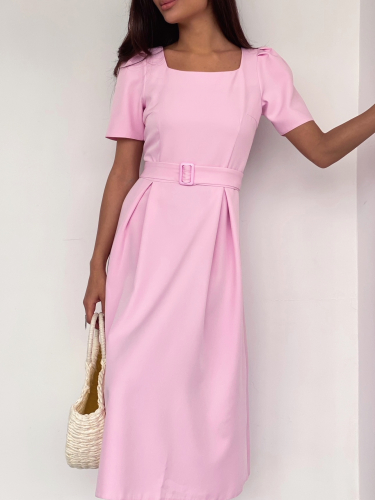 4220 Платье в ретро-стиле нежно-розовое