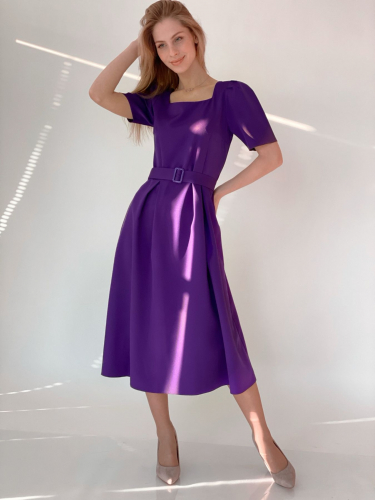 3688 Платье в ретро-стиле фиолетовое