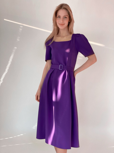 3688 Платье в ретро-стиле фиолетовое