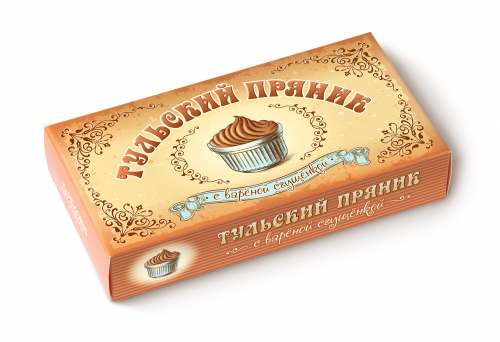 Тульский пряник с вареной сгущенкой в подарочной коробке, 140 гр.