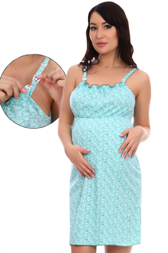 Сорочка для беременных и кормящих мамочек Сказка из 100% хлопка - Натали 37