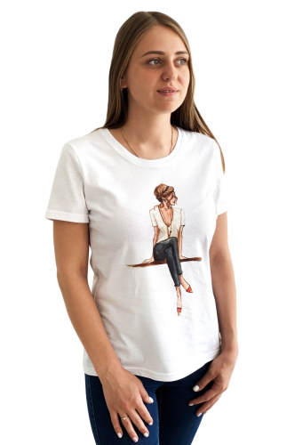 Женская футболка с мультяшным принтом - Грация