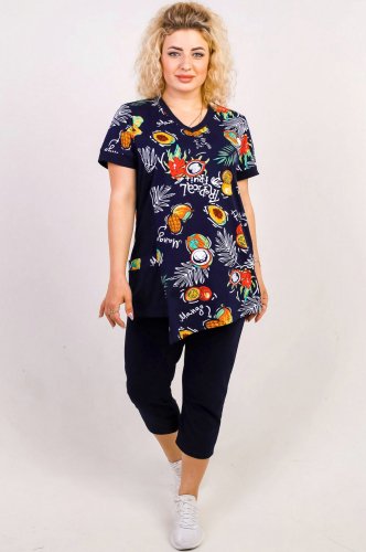 Женский костюм с принтом тропические фрукты - N-Collection