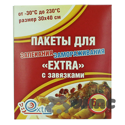 Пакеты для запекания EXTRA 30*40см с завязками (по 6 штук) 14070008 х100