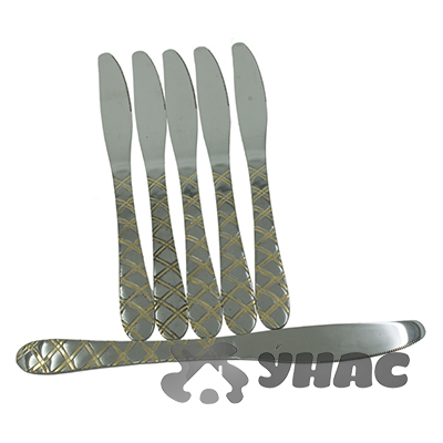 Нож столовый 6шт NA1419-4(золотая плетенка)(100)