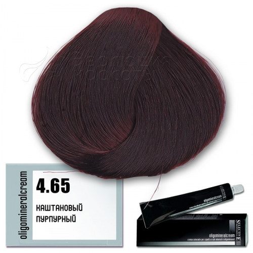 Selective Oligomineral Cream 4.65 - каштановый пурпурный. Серия Тропическая