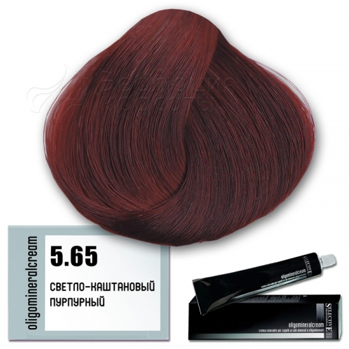 Selective Oligomineral Cream 5.65 - светло-каштановый пурпурный. Серия Тропическая