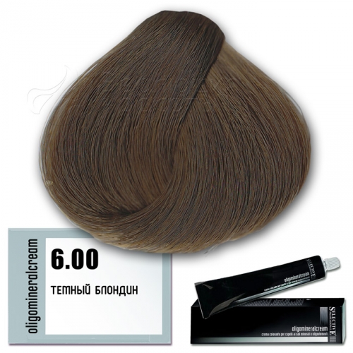 Selective Oligomineral Cream 6.00 - темный блондин. Серия натуральная