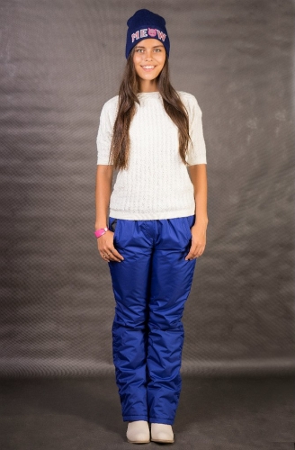 Женские утепленные брюки Арт.002 синий