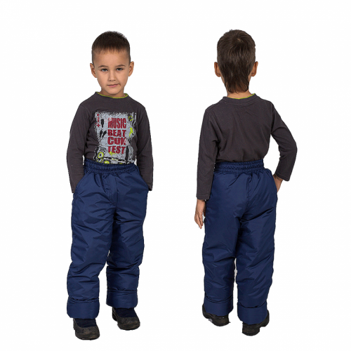 Детские зимние брюки,с утеплителем -синтепон арт. 555, цвет-синий