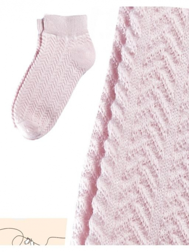 Носки детские Н110 орнамент Ёлочка розовый