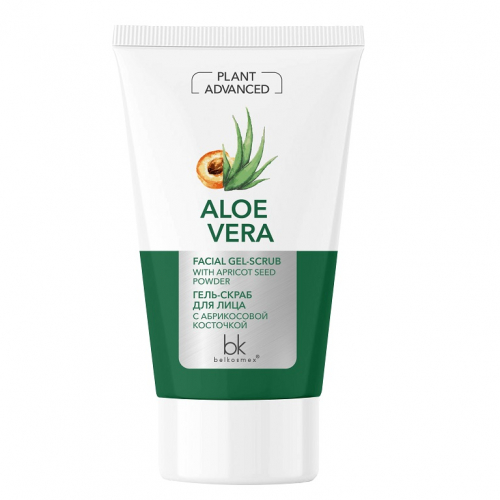 Plant Advanced Aloe Vera Гель-скраб для лица с абрикосовой косточкой 120г