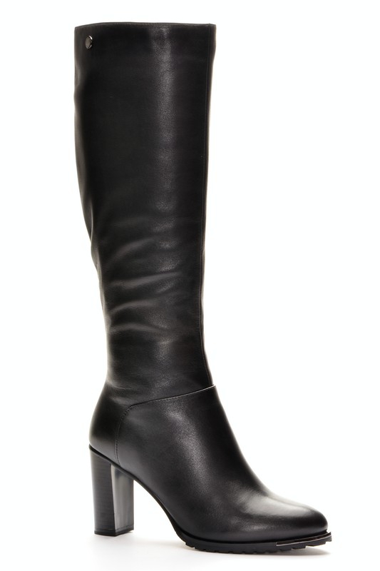 Shuang Cheng J857-A7Q5BM Сапоги женские чер нат кожа, подклад нат евро мех (до щиколотки модели)