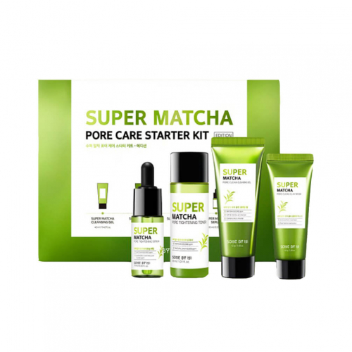 Набор  гель, маска, тонер, сыворотка SOME BY MI SUPER MATCHA PORE CARE STARTER KIT