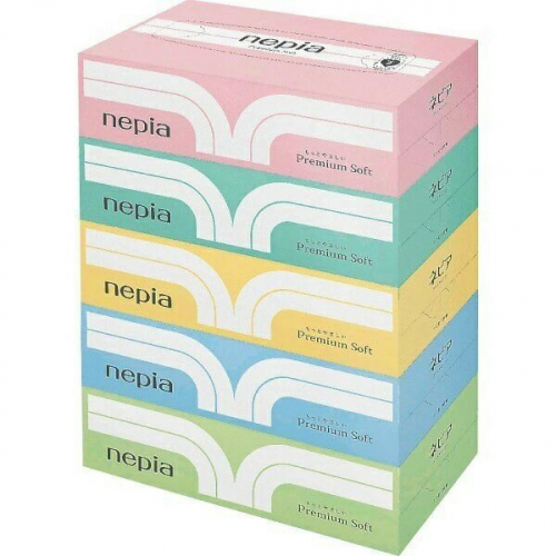 NEPIA Premium Soft Tissue Салфетки бумажные двухслойные, (спайка: 5упаковок по 180шт.). 1/12