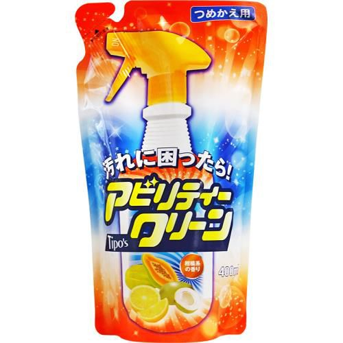 YUWA Tipo's Ability Clean Универсальное моющее средство с дезинфицирующим и дезодорирующим эффектом, мягкая упаковка, 400мл. 1/24