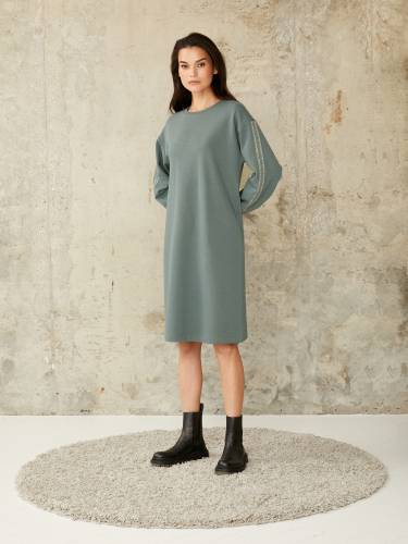 Туника (платье) жен BeGood SS21WJ363 Amelie серо-зеленый