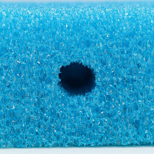 Губка прямоугольная для фильтра № 6, крупнопористая, 8 х 5 х 10 см, синяя