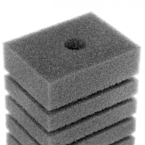Губка прямоугольная для фильтра турбо № 5, 6 х 8 х 12 см, серая