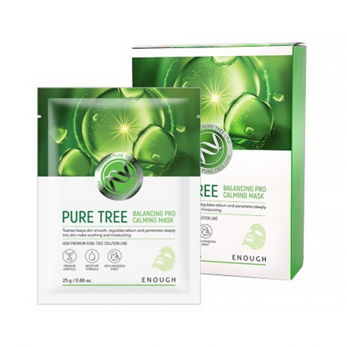 Enough Успокаивающая  маска с экстрактом чайного дерева Premium Pure Tree Balancing Pro Calming Mask