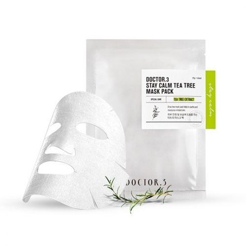 Doctor.3 Успокаивающая тканевая маска с чайным деревом Stay Calm Tea Tree Mask Pack