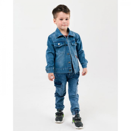 Куртка джинсовая для мальчика, цвет голубой, рост 110 см