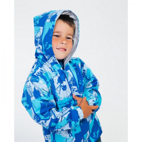 Ветровка для мальчика, цвет голубой, рост 104-110 см