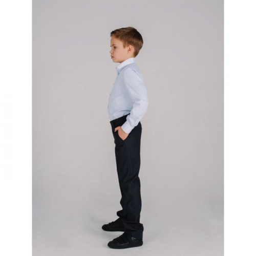 Школьные брюки для мальчика, цвет черный, рост 116 см (26)