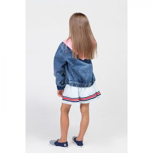 Куртка джинсовая для девочки, цвет синий, рост 110 см