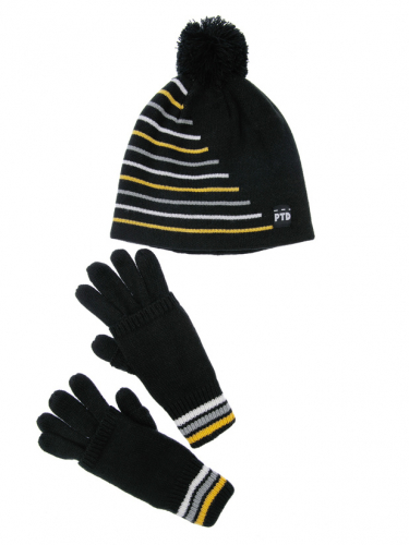 Комплект трикотажный для мальчиков: шапка, перчатки