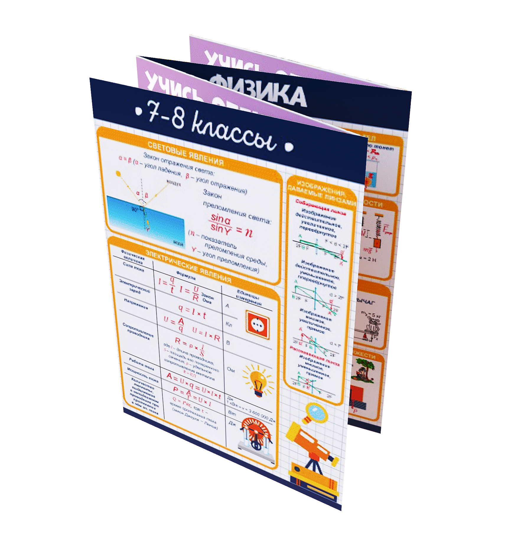 Буклет Физика и Химия: 7-8 класс. Учись отлично!