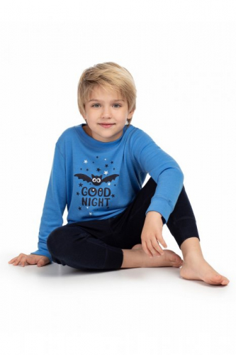 Merino Wool Пижама для мальчика цвет голубой/синий