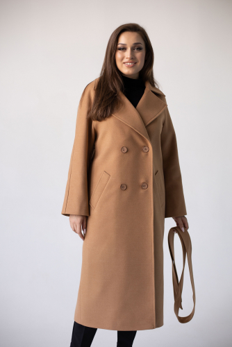 Пальто женское демисезонное 23110 (кэмел)
