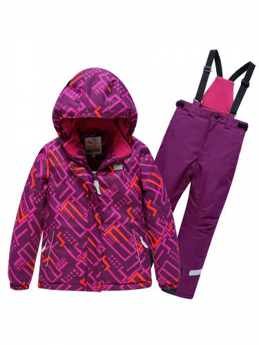 Детский зимний костюм горнолыжный фиолетового цвета 9014F