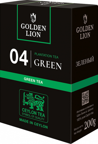 GOLDEN LION. 04 Green tea 200 гр. карт.пачка