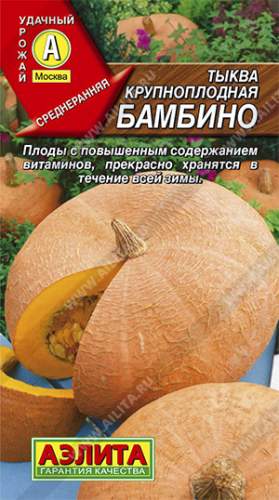 Тыква Бамбино 1 г ц/п Аэлита, 5-10 кг