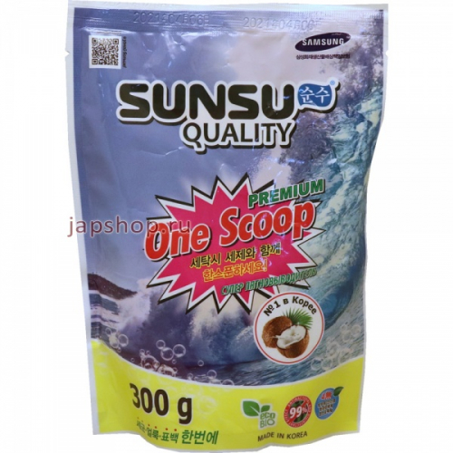 Sunsu-Q One Scoop Универсальный пятновыводитель, мягкая упаковка, 300 гр (8809279802160)
