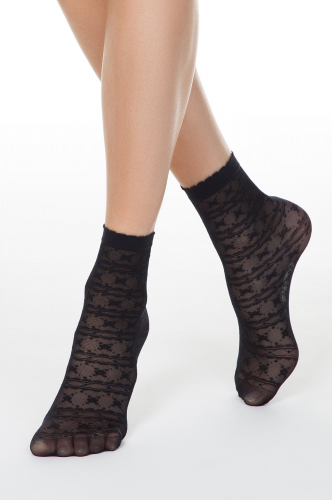 Conte elegant, Тонкие женские носки с ажурным рисунком Conte elegant