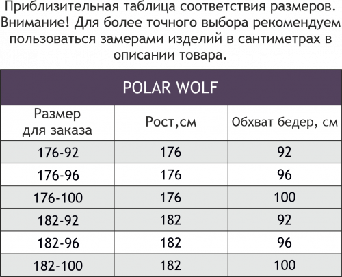 Polar Wolf, Мужские кальсоны Polar Wolf