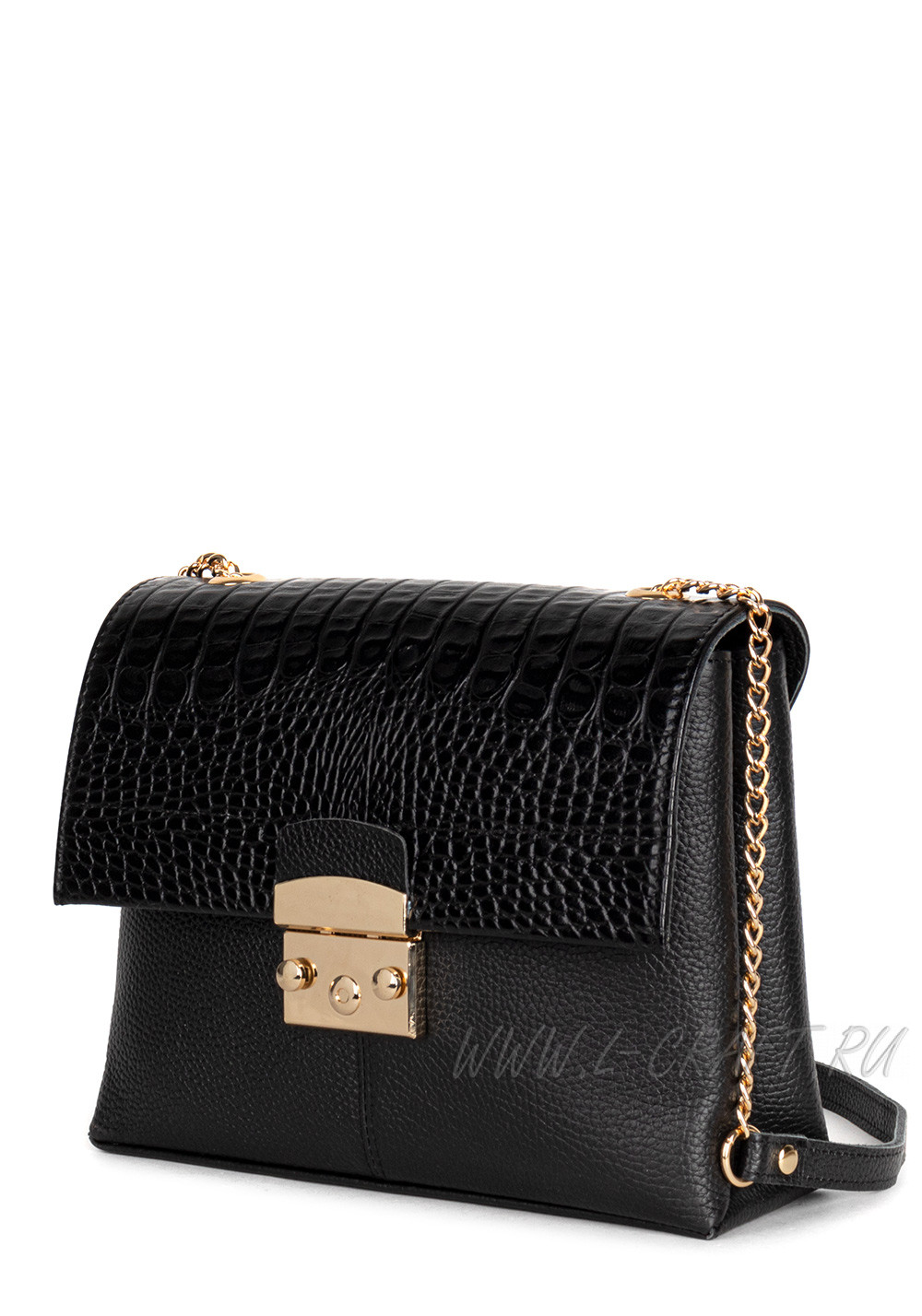 Модель №L129 | кожа | крокодил | черный | К209-1 | 28965